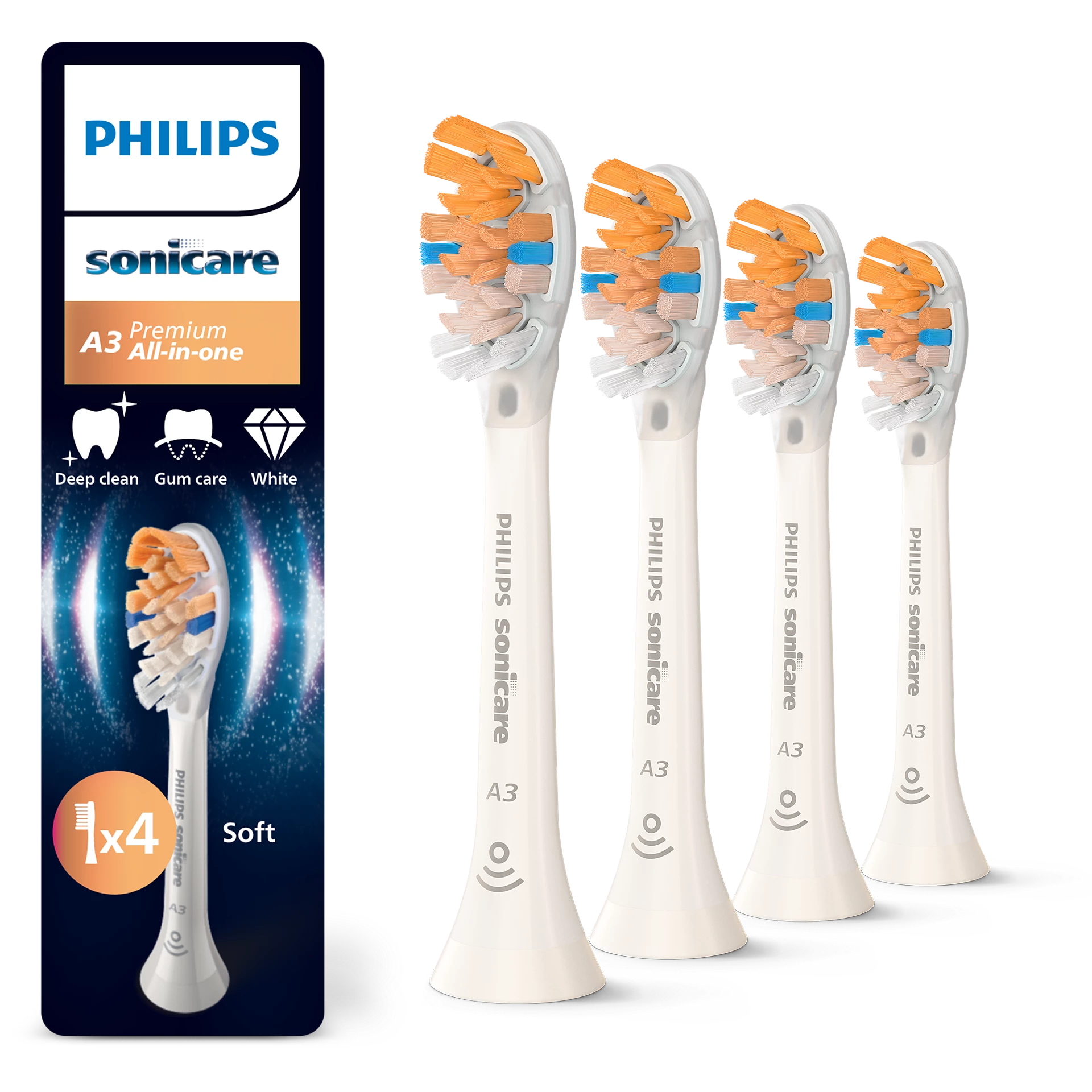 Philips Sonicare Premium Gum Care Bürstenköpfe (4er-Pack) HX9094/88