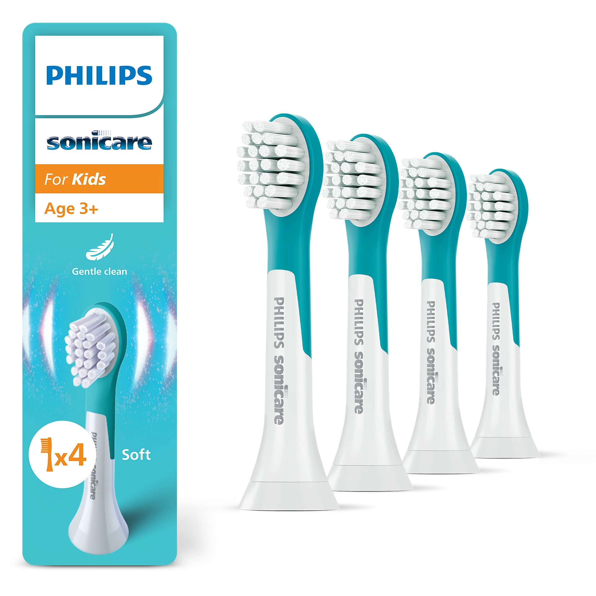 Philips Sonicare For Kids 3+ Bürstenköpfe (4er-Pack) HX6034/90